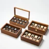 Oirlv Uhrenbox mit 10 Fächern, Holz-Schmuckschatulle, Uhren-Organizer, für Herren und Damen, Aufbewahrungsbox für mechanische Uhren, Armbanduhr-Display-Box 3