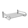 Edelstahl Mikrowelle Rack Wand montage Küchen regal Regale Theke Aufbewahrung assistent 6 Haken Küche, Wohnzimmer 4