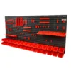 SucceBuy 30Bin Wandmontierte Aufbewahrungsbehälter Teile Rack Organizer Garage mit Wandpaneelen Haken Kunststoff Shop Tool für Schraubnägel