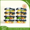 SAEIV 8-piece glass food storage set, 640ml leak-proof storage box, microwave and dishwasher safe, BPA-free, kitchen organizers 1