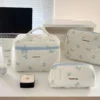Korea Bogen Druck Frauen Make-Up Tasche Große Kapazität Tragbare Kosmetik Fall Für Reise Toilettenartikel Kosmetik Lagerung Tasche 4