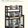 SONGMICS Gewürzregal mit 3 Ebenen, Küchenregal, Aufbewahrungsregal, für Arbeitsplatte, Bambusgestell, für Küche, Esszimmer, Büro 4