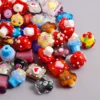 10-30 Stück zufällig gemischte Spirale, Blume, Pilz, quadratisch, herzförmig, Glas-Abstandsperlen, DIY-Armband, Schlüsselanhänger, Schmuckzubehör 2