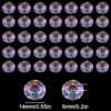 Acryl Transluzente AB Bunte Rad Perlen 14mm Glas Spacer Lose Perlen Für Schmuck Machen Armband DIY Schlüsselbund Zubehör 2