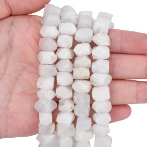 6x11mm AAA Unregelmäßige Naturstein Weiß Mondstein Perlen Lose Perlen für Schmuck Machen DIY Energie Charms Armbänder zubehör