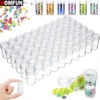 HOMFUN Kunststoff Klare Runde Lagerung Flaschen Mini Transparente Gläser 5D Diamant Malerei Zubehör Container Perlen Organizer Werkzeuge