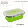 1/4PCS Falten Silikon Lunch Box Küche Kühlschrank Konservierung Box Umweltfreundliche Picknick Lagerung Box Stapelbar Platz Sparen 5