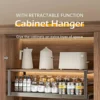 Hängender Aufbewahrungskorb unter dem Regal, verstellbare Breite unter dem Schrank, zusätzliche Aufbewahrungsregale, robuster Slip-in-Körbe-Organizer 5