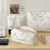 Korea Bogen Druck Frauen Make-Up Tasche Große Kapazität Tragbare Kosmetik Fall Für Reise Toilettenartikel Kosmetik Lagerung Tasche 3