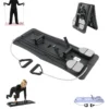 Faltbares Bauchtrainingsbrett, Fitnessbrett, Arm- und Rückentraining, multifunktionales Fitnessgerät mit Timer und Griffen