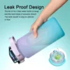2L Wasserflasche mit Strohhalm, große Kapazität, Sportwasserflasche, Reise, Fitness, Sport, tragbare Trinkflaschen mit Zeitmarkierung 2