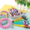 170 teile/los Boxed 15mm Farbige Silikon Runde Perlen Gemischt Set Für Schmuck DIY Schlüsselbund Stift Halskette Armband Ohrringe Zubehör 4
