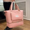 Reise-Reisetasche mit großem Fassungsvermögen für Damen, leichte Wochenend-Übernachtungstasche mit Argyle-Muster, verdickte Aufbewahrungstasche für das Fitnessstudio 1