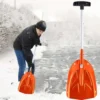 Automatisch zusammenklappbare Notfall-Schneeschaufel mit ausziehbarem Griff, leichte Aluminium-Schneeschaufel für Auto, Ski, für Camping im Freien 6