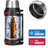 Große Kapazität Flaschen Wasser Flasche Edelstahl Thermos Flasche Vakuumisolierte Wasser Outdoor reise Flasche Tasse Warm Halten 2