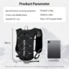 NEWBOLER Outdoor Trail Running Ultraleichter Rucksack Laufende Trinkweste Atmungsaktiver Marathon Laufrucksack Wasserflasche 2