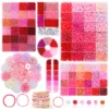 1 Satz/Box Ton Perlen Set Valentinstag Rosa Stil Für DIY Armband Herstellung Kit Perle Reis Perlen Armbänder, Halsketten, Schmuck Zubehör 2