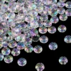Acryl Transluzente AB Bunte Rad Perlen 14mm Glas Spacer Lose Perlen Für Schmuck Machen Armband DIY Schlüsselbund Zubehör 1