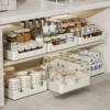 Ausziehbarer Schrank-Organizer, robust, ausziehbar, für Speisekammer, Regale, Besteck, Gewürzflaschen, Schiebeschublade, Aufbewahrungsregal für die Küche 2