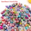 20/220 Stück bunte Harzperlen mit großem Loch, runde Perlen, lose Perlen für DIY-Armbänder, Halsketten und Schmuckherstellung 2