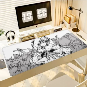 Mauspad Büro Computer Schwarz und Weiß Anime Schreibtisch Matte Gachiakuta Tisch Tastatur Pad Laptop Teppich Zubehör Gaming Mousepad