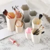Nagellack-Nagelbürsten-Box, 3-Gitter, Organizer, Aufbewahrung, Werkzeuge, Schreibtisch-Etui, Schmuck, Kosmetik, Büro, Tisch, Rack, Halter, Make-up-Stift 2