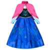 Anna Prinzessin Mädchen Kleid Halloween Cosplay 2026 Party Kostüm Schneekönigin Prinzessin Kleidung Kinder Outfit 2-10 Jahre 2