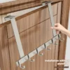 5/7 Haken Tür-Rückhaken, Metallmantel, Hut, Handtuchhalter, verstellbar, hinter der Tür, Kleiderbügel mit Saugnapf, beweglicher Halter, Tür hängen 4