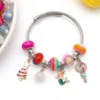 20/220 Stück bunte Harzperlen mit großem Loch, runde Perlen, lose Perlen für DIY-Armbänder, Halsketten und Schmuckherstellung 5