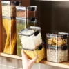 Versiegelte Gläser Küche Getreide Lagerung Organizer Große Tank Kunststoff Feuchtigkeit-beständig Lagerung Box Haushalt Gewürz Gläser Set 3