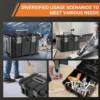 Großer Werkzeugkasten zur Erhöhung der Höhe, Koffer, Hardware-Teile-Box, tragbarer Werkzeug-Organizer, professioneller Werkzeugkasten für Garage, Werkstatt 6