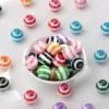 10 Teile/los AB Bunte Acryl 15mm Streifen Runde Lose Spacer Perlen für DIY Weihnachten Schmuck Armband Halskette Handwerk Zubehör 5