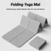 Faltbare Yogamatte, umweltfreundlich, faltbar, für Reisen, Fitness, Übungen, doppelseitig, rutschfest, für Pilates und Bodentraining