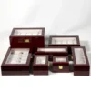 Uhrenbox aus Holz, umweltfreundlicher Uhrenaufbewahrungskoffer mit 1/2/3/5/6/10/12 Fächern, Reise-Organizer für Herrenuhren, Geschenkbox 2