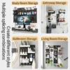 Bohrfreie, an der Wand montierte Stecktafel mit verschiedenen Zubehörten für die DIY-Aufbewahrung, ideal für Heimstudie und Organisation hinter dem Tür 5