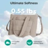 BAGSMART Einfache Tragetasche, einfarbig, Umhängetasche, mehrere Taschen, Pendler-Handtasche für Damen, große Kapazität, Umhängetasche 4