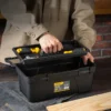 Deli 1 pcs mehrere Spezifikationen Toolbox Doppels chicht Werkzeuge Aufbewahrung sbox mit Griff multifunktion alen tragbaren Tool Organizer 5