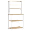 VASAGLE Standregal, Küchenregal mit 6 Haken, 40 x 80 x 167 cm(TxBxH)