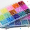 15 Farben schillernde Glasperlen 2/3/4mm Samen perlen Multi-Size-Spacer lose Reis perlen für Schmuck DIY Armband Halskette Ohrringe
