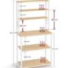 VASAGLE Standregal, Küchenregal mit 6 Haken, 40 x 80 x 167 cm(TxBxH) 3