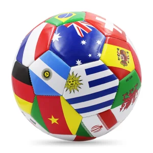 Fußball mit Flaggenmotiv, offizielle Größe 5, Fußball, Spielball, Outdoor-Match-Spiel, Fußball, PVC, 2,7 verdickt, Mannschaftstraining, Fußball