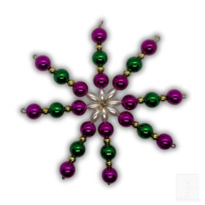 Weihnachtsstern Anhänger Lila-Grün Perlen