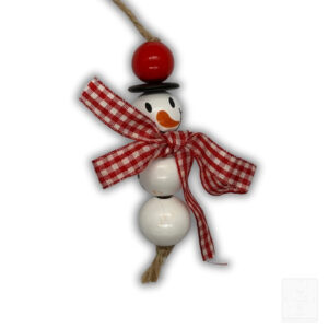 Schneemann Anhänger Rot