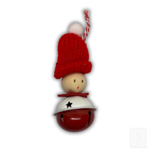 Winterfigur mit Glocke & Strickmütze