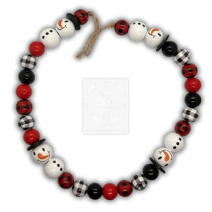 Holzperlen-Girlande Schneemann