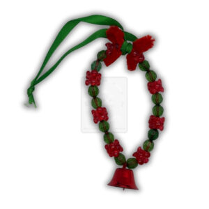 Dekoanhänger Rot-Grün mit Glocke