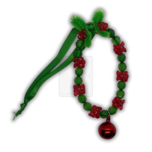 Dekoanhänger Grün mit roter Kugel