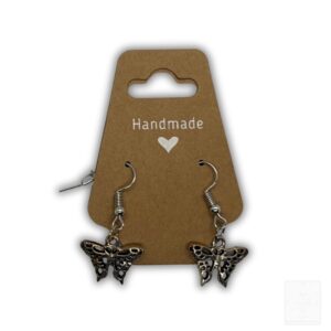 Handgemachte Ohrringe Schmetterling Silber