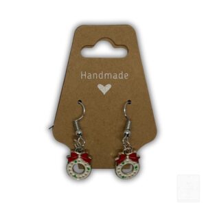Handgemachte Ohrringe Weihnachtskranz