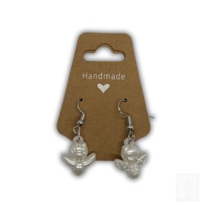 Handgemachte Ohrringe Engel Weiß